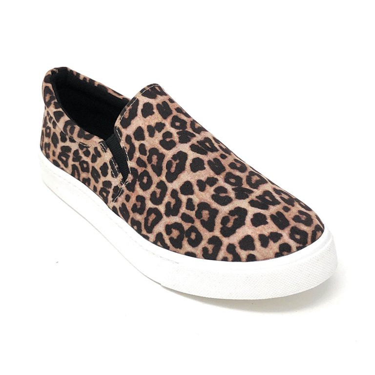 Soda Women's Reign Oatmeal Cheetah Fashion Sneakers - Walmart.com | Walmart (US)