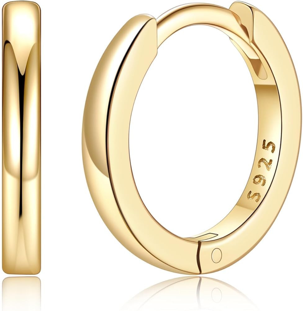 Silvora 925 Sterling Silver Small Hoop Earrings for Women Huggie Earrings Hypoallergenic Cartilag... | Amazon (US)