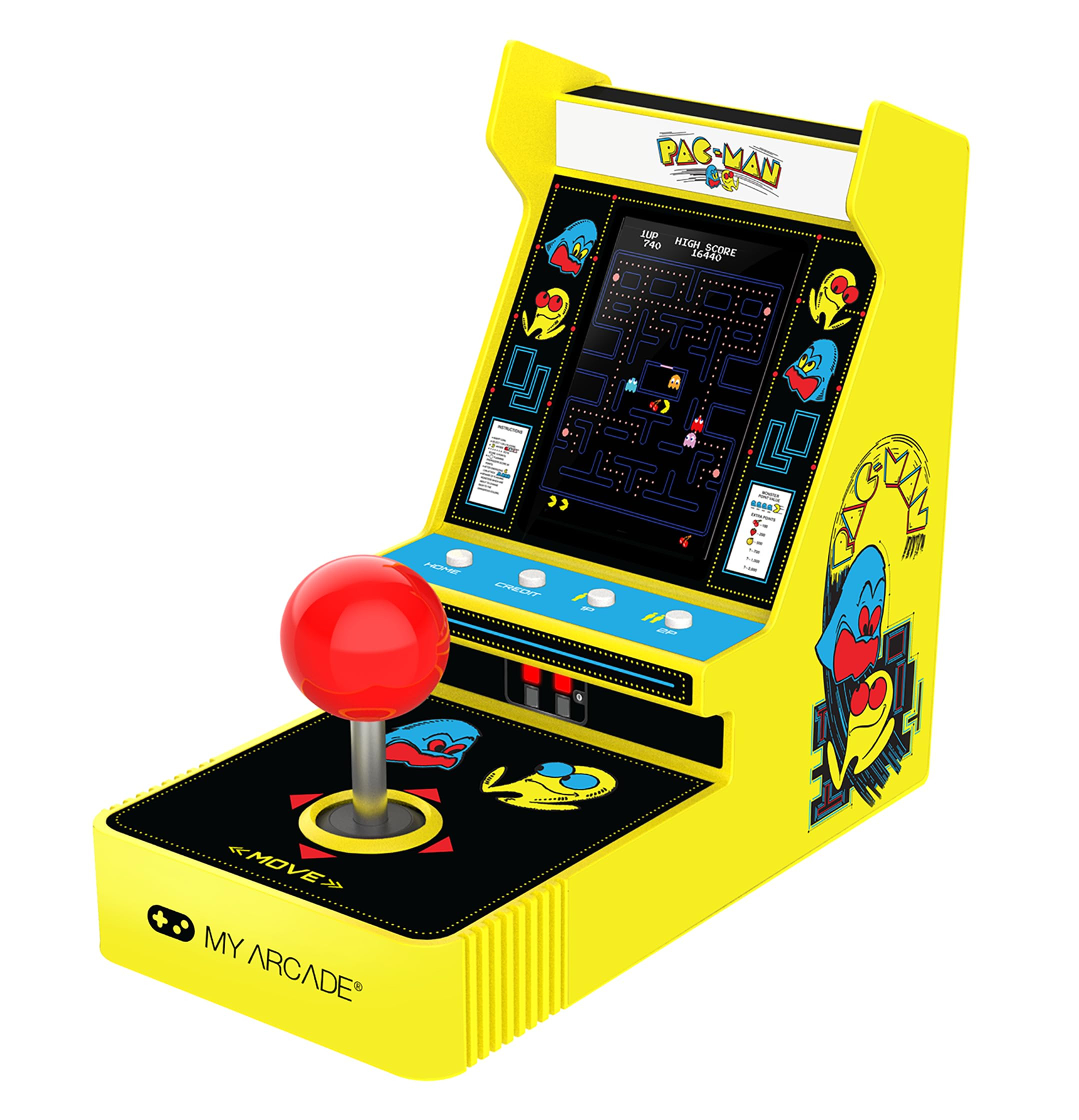 My Arcade Pac-Man Joystick Player:Officially Licensed Retro Gaming Console, 2 Game Modes Classic ... | Amazon (US)