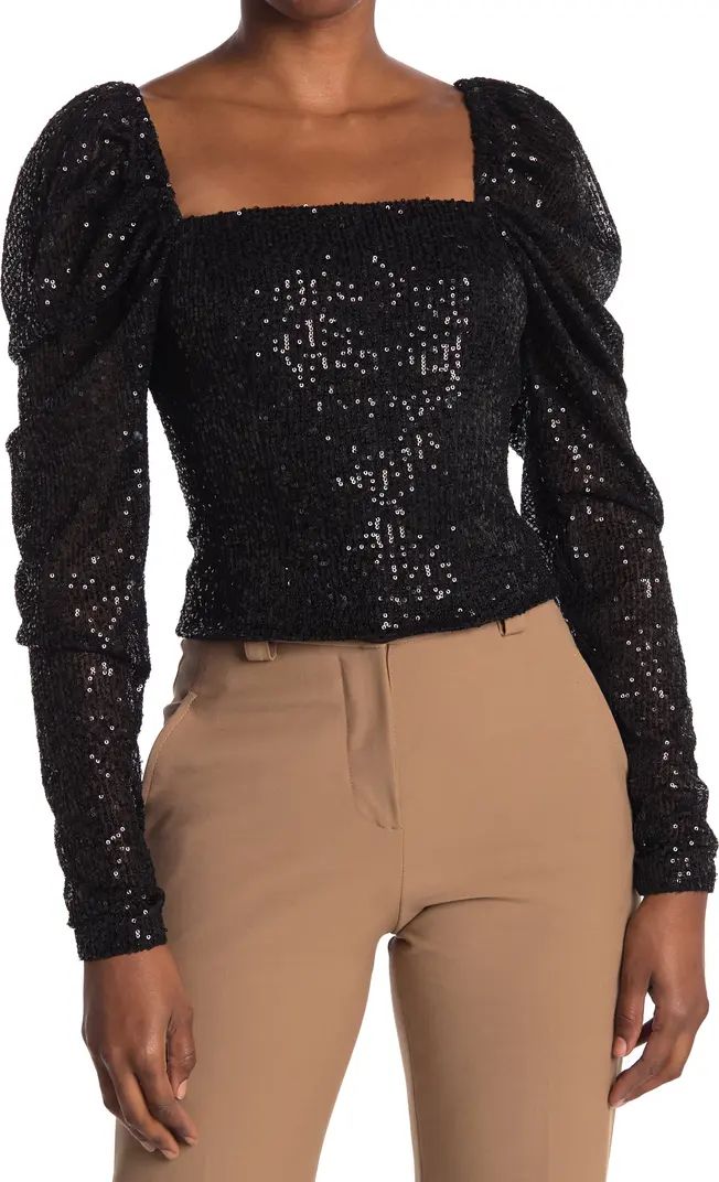 RAMY BROOK Skye Sequin Puff Sleeve Blouse | Nordstromrack | Nordstrom Rack