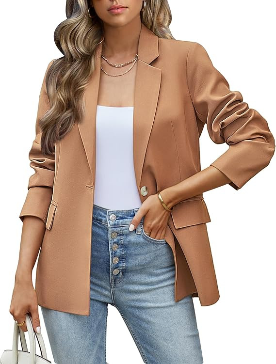 luvamia Blazers for Women Business Casual Long Sleeves Work Professional Suits Dressy Jackets wit... | Amazon (US)