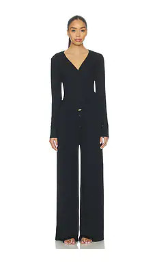 homebodii Pointelle Lounge Set in Black from Revolve.com | Revolve Clothing (Global)