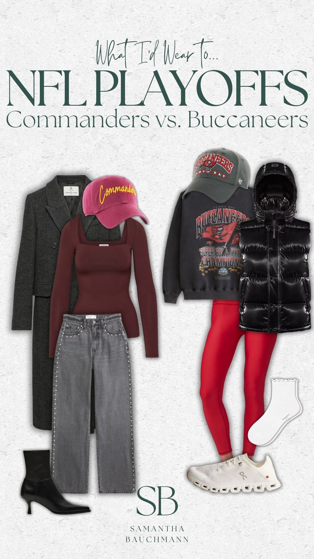 What I'd wear to an NFL play off game: Commanders vs. Buccaneers 🏈 

outfit idea, NFL game outfit idea, tall girl friendly fashion, abercrombie, abercrombie sale, casual style, on cloud sneakers, neutral sneakers, bombas socks, sale, sale alert, blazer, boy mom, mom of 4, Samantha Bauchmann 

 #LTKSaleAlert #LTKFindsUnder100 #LTKStyleTip