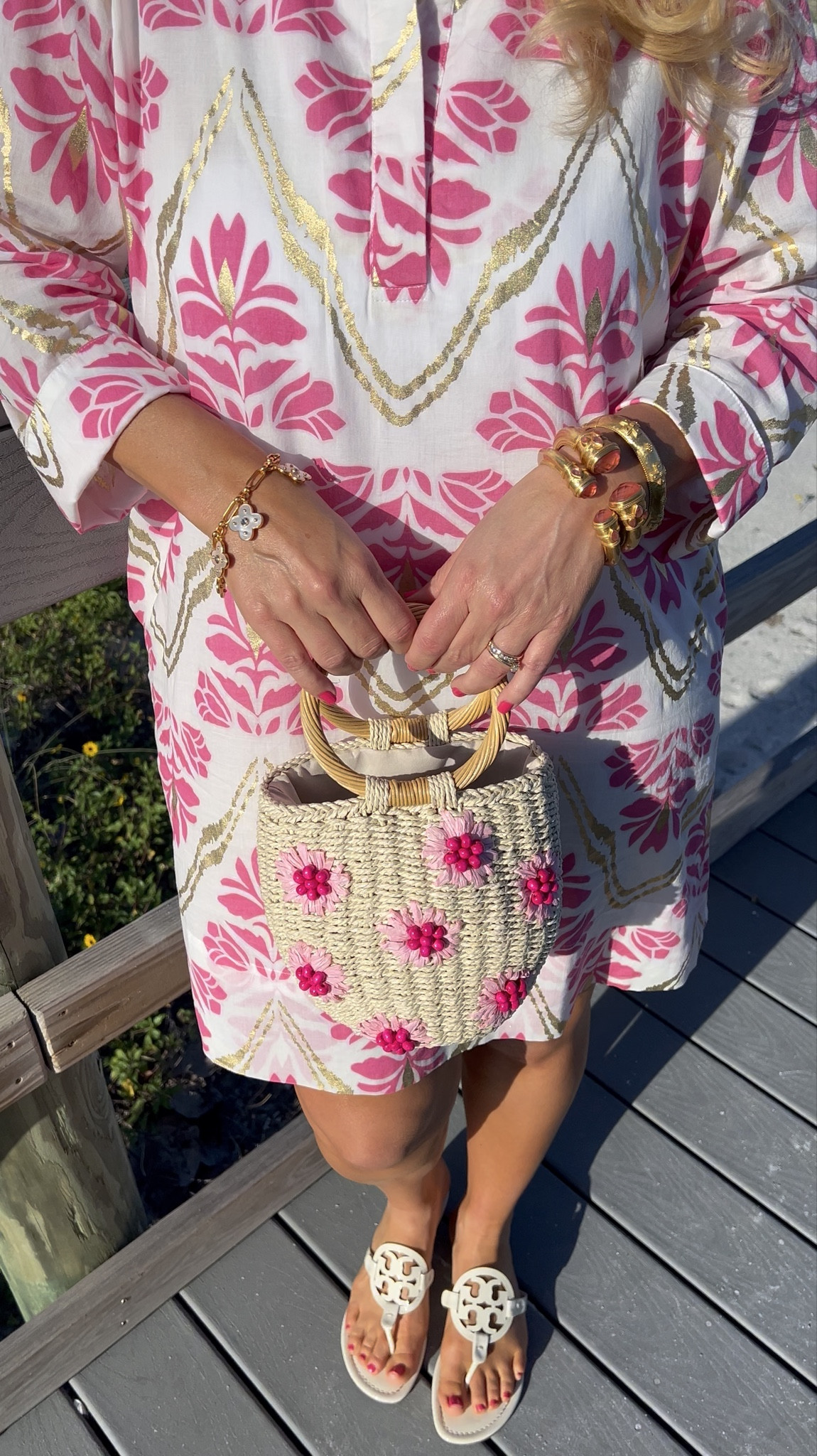 Beach resort accessories 

straw tote, bracelets, sandals

#LTKSeasonal #LTKOver40 #LTKSaleAlert #LTKMothersDay #LTKTravel #LTKgrwm #LTKootd #LTKSwim  #LTKvlog 