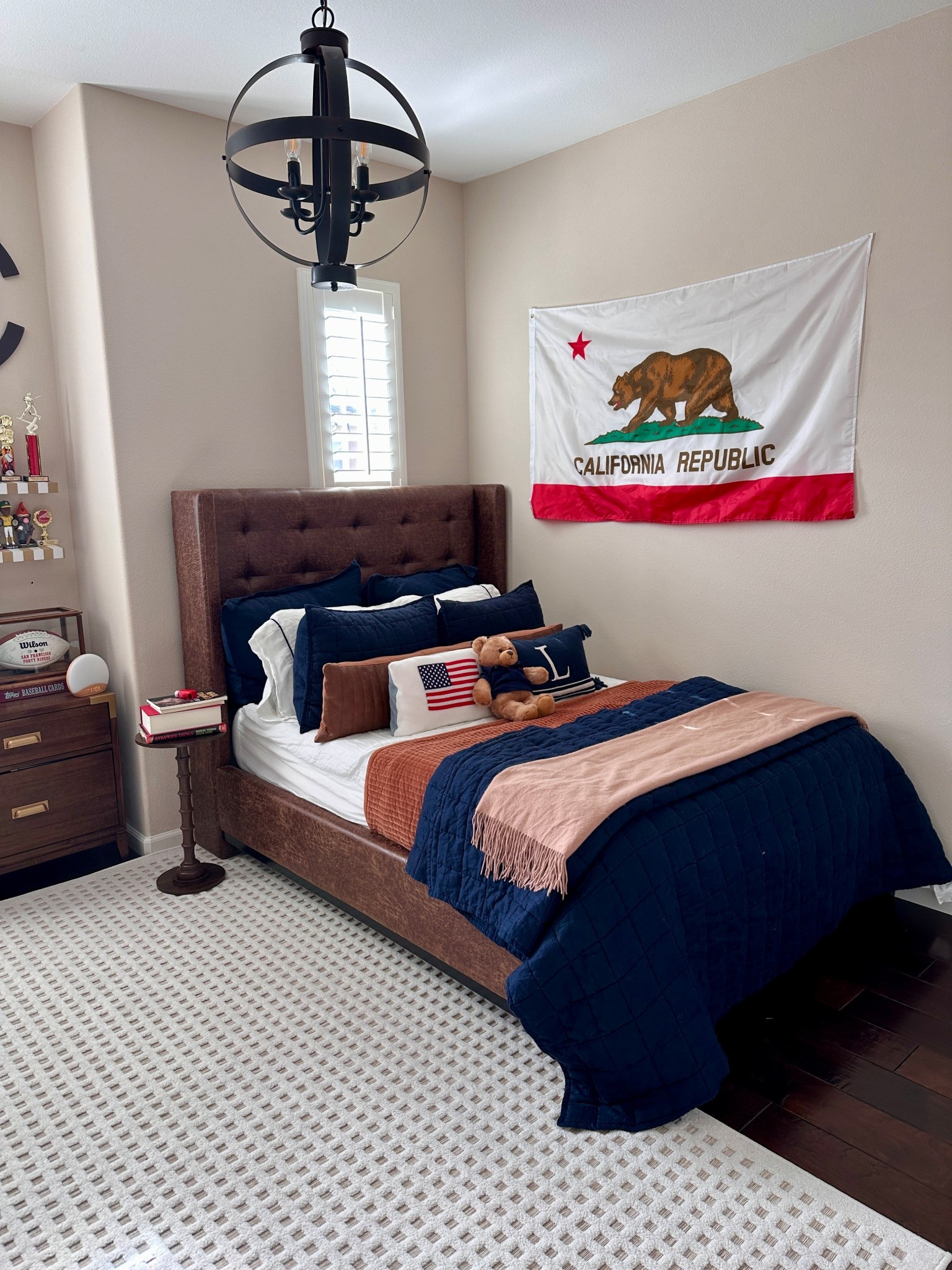 There is no picture for the rug but it’s tagged from Walmart! Here’s an update of my little guy’s room. I think the flag needs to be a little bigger. This is a 3x5  

#LTKHome #LTKKids #LTKU