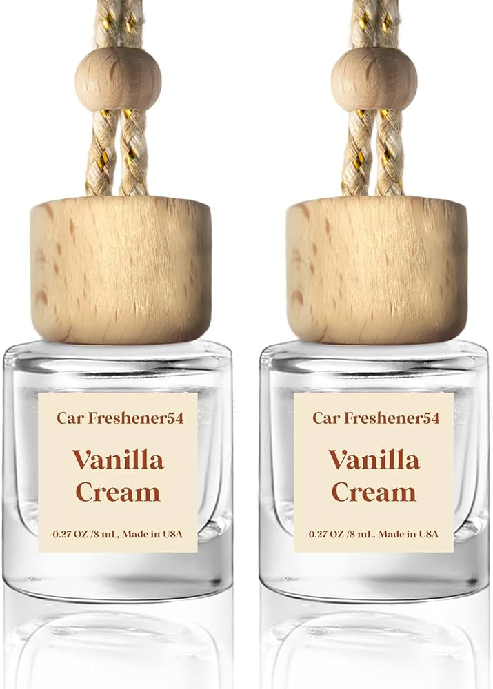 HoogaLife Car Air Freshener Diffuser 2 Pack Hanging Air Freshener Diffuser - Vanilla Cream Fragra... | Amazon (US)
