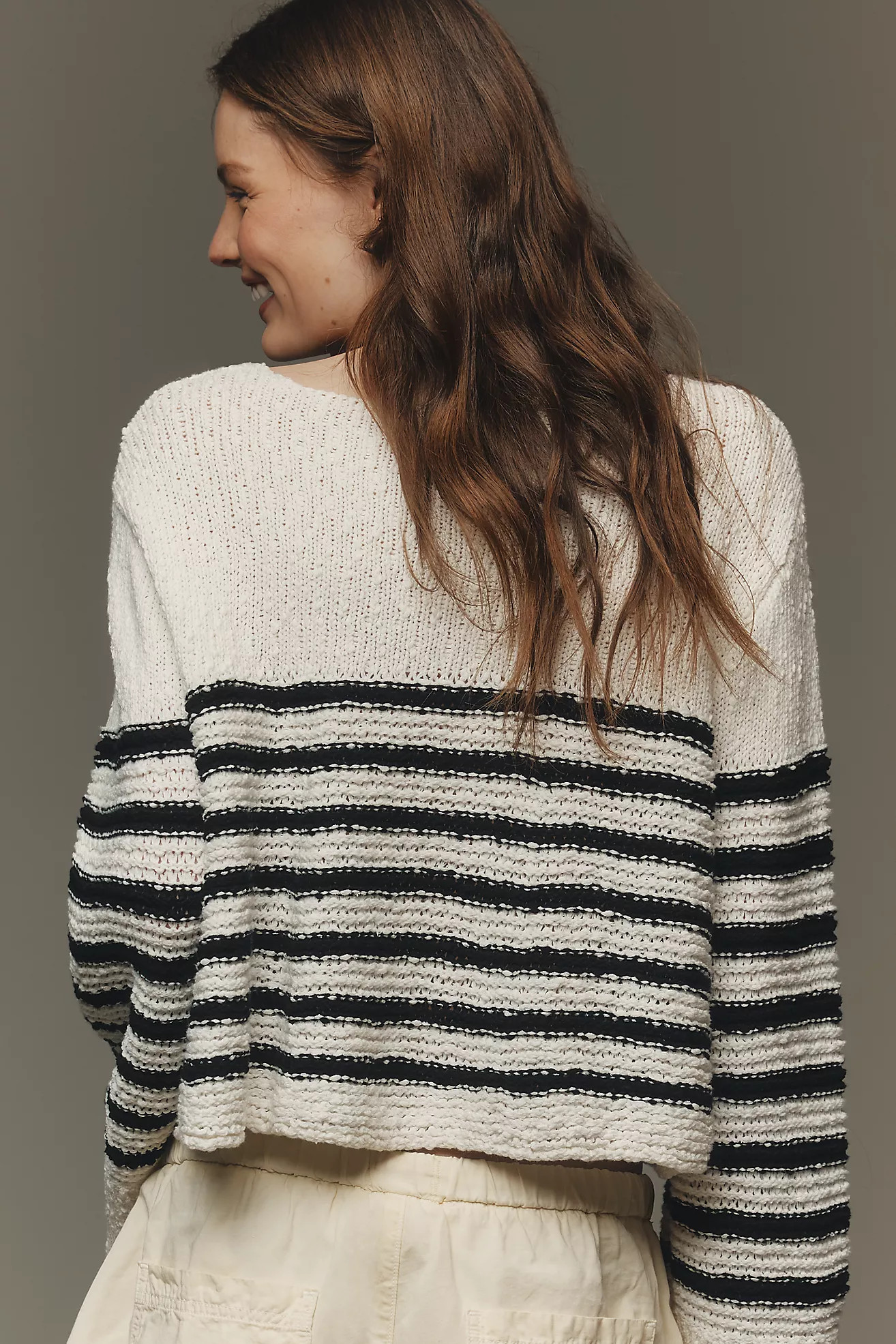 Pilcro Textured Boat-Neck Sweater | Anthropologie (US)
