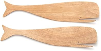 Ironwood Gourmet Acacia Wood Whale Salad Serving Utensils | Amazon (US)