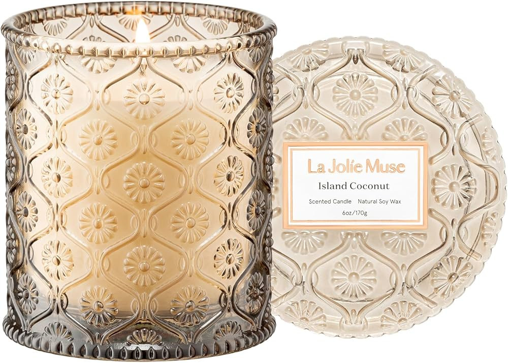 LA JOLIE MUSE Vanilla Coconut Scented Candles, Island Coconut Candles for Home Scented, Luxury Ca... | Amazon (US)