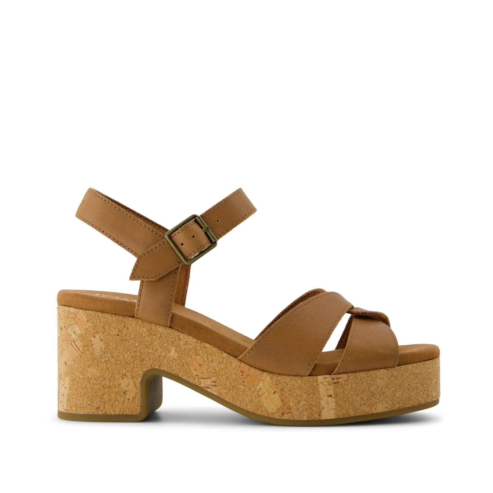 Isla Heeled Sandal Brown Sugar Leather | Toms EMEA