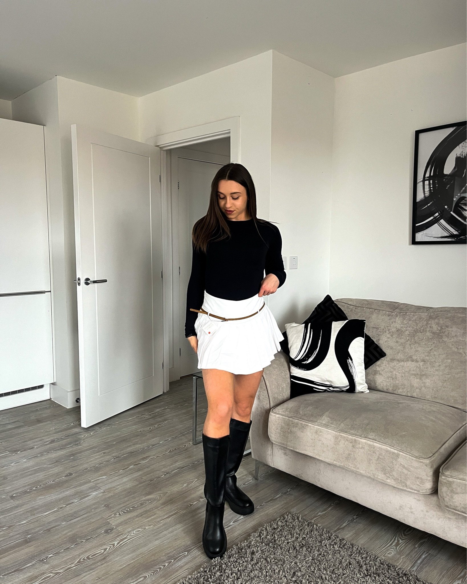 Daydreaming ☁️✨

Pleated skirts are my fav addition to make a dressy day outfit!! Add knee high boots for the cutest outfit 🫶💘

Outfit details 🤍
Top - Savage X Fenty *gifted
Skirt - Zara
Boots - New Look

.
.
.
.
Outfit inspo, outfit inspiration, pleated skirt, pleated skirt outfit, knee high boots, knee high boots outfit, dressy day outfit, autumn outfit, boots

#LTKstyletip #LTKautumn #LTKshoes