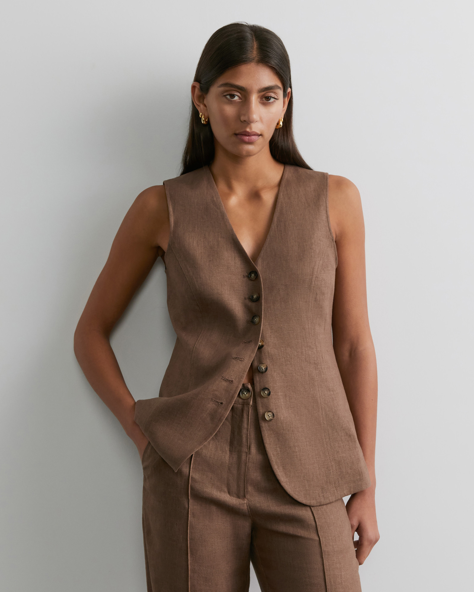 Kayla Linen Vest | JAG (Australia & New Zealand)