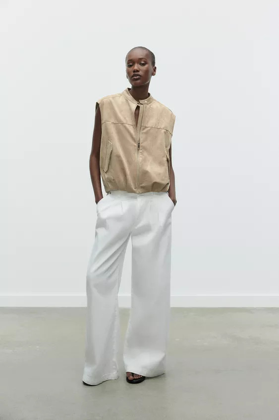 SUEDE-EFFECT GILET | Zara UK
