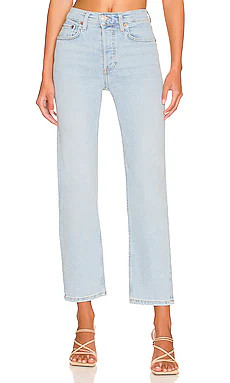 RE/DONE Originals 70's Stove Pipe in River Fade from Revolve.com | Revolve Clothing (Global)