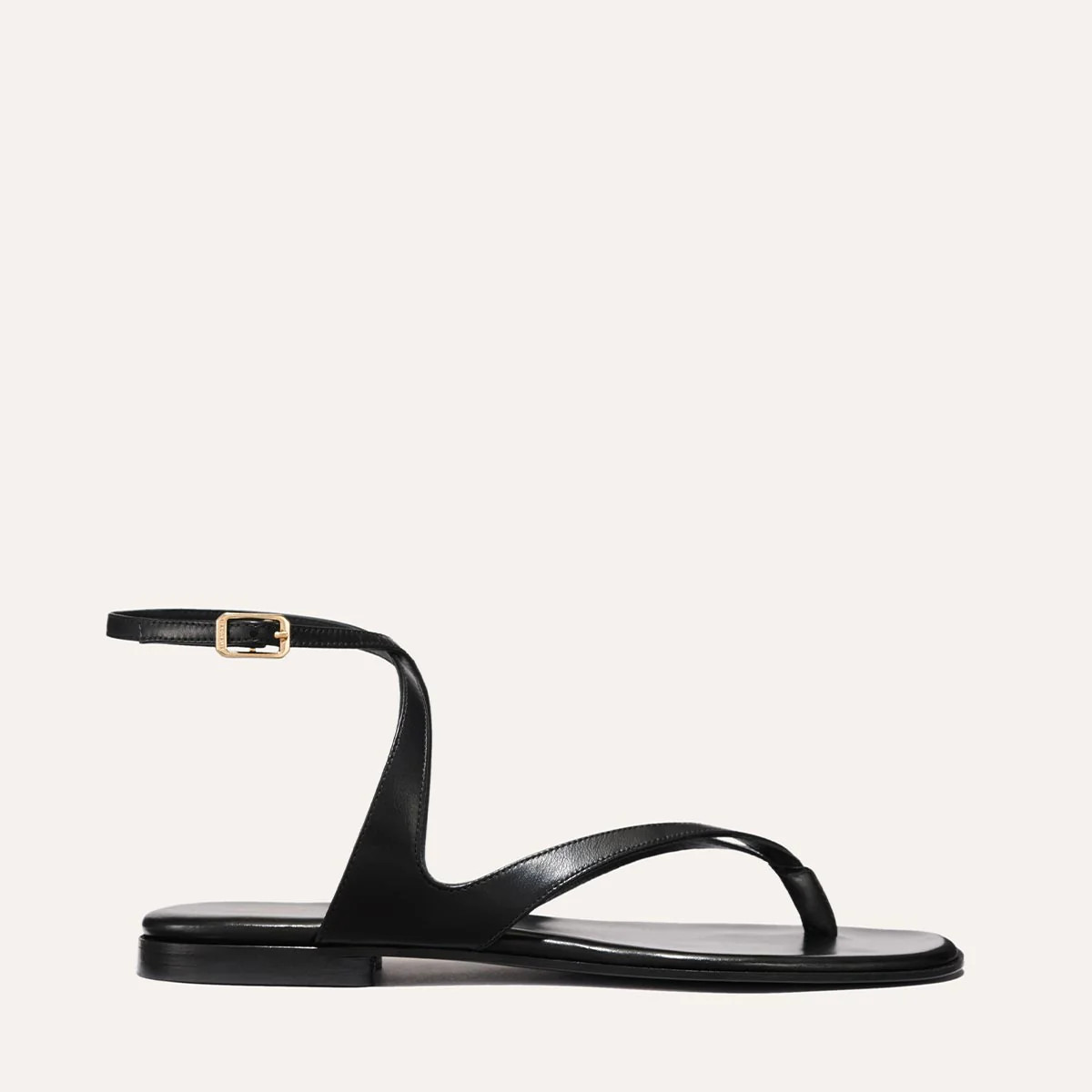 The Palermo Sandal - Black Nappa | Margaux