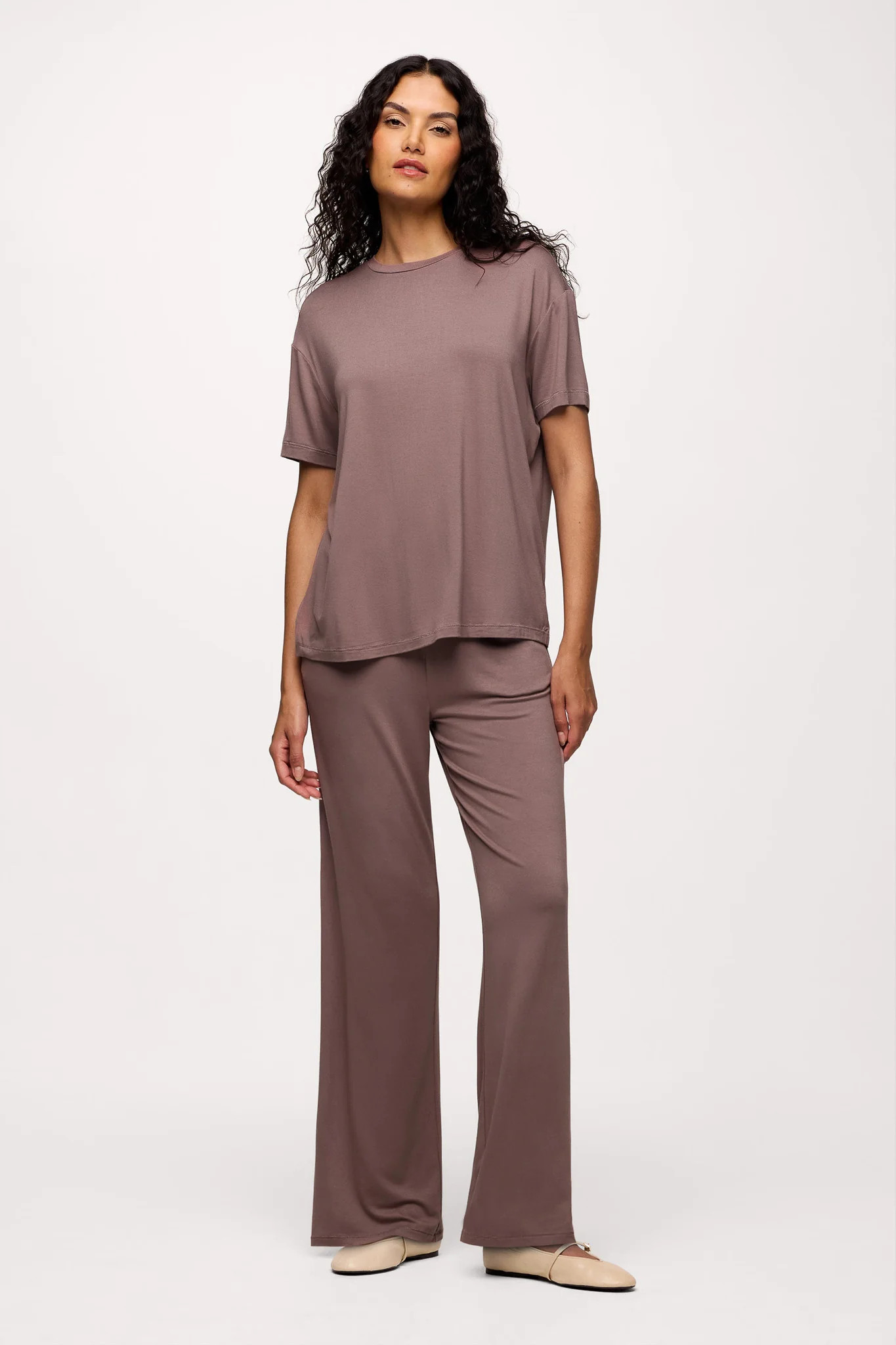 Boyfriend Pajama Tee | Cocoa | nuuds