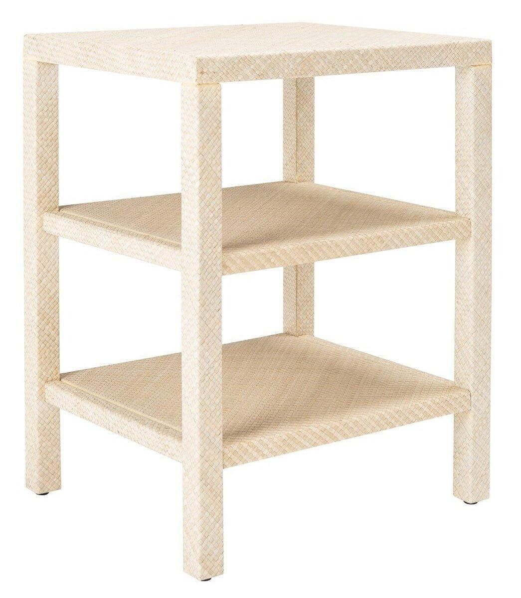 Woven Raffia Two Shelf Side Table | The Well Appointed House, LLC