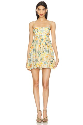 ASTR the Label Bubble Skirt Mini Dress in Orange Multi Floral from Revolve.com | Revolve Clothing (Global)