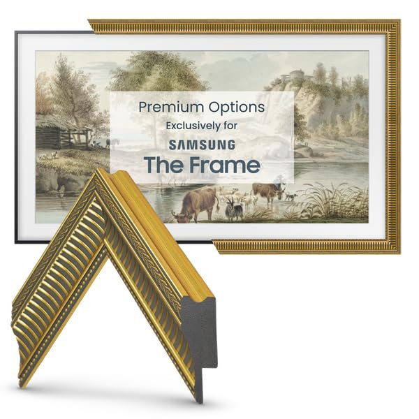 Frame My TV Deco TV Frames - Empire Gold Slim Frame Compatible ONLY with Samsung The Frame TV and... | Amazon (US)