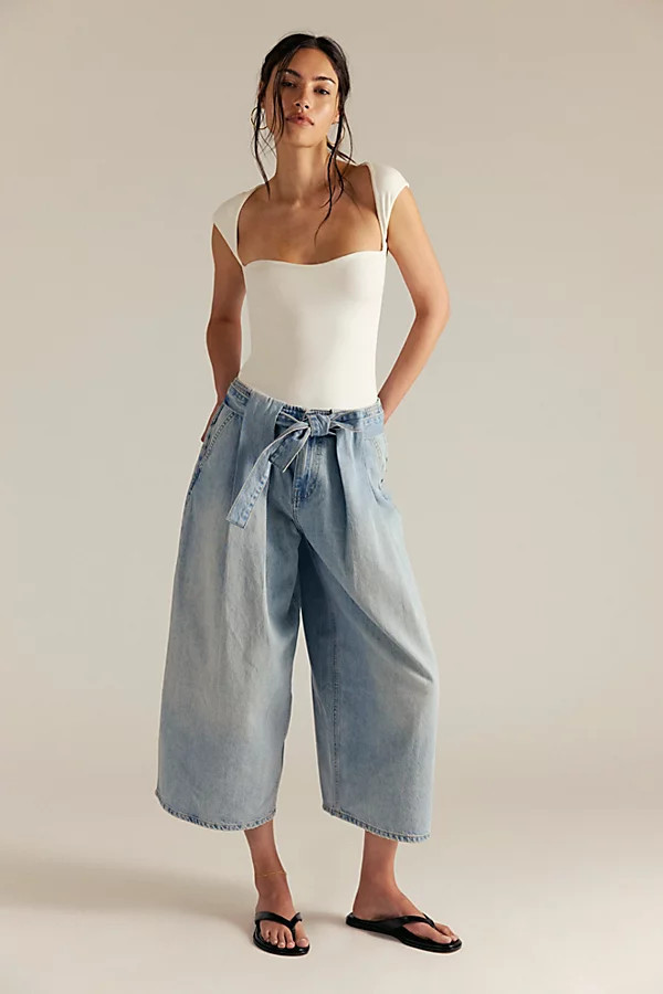 We The Free High Tide Belted Crop Jeans | Free People (Global - UK&FR Excluded)
