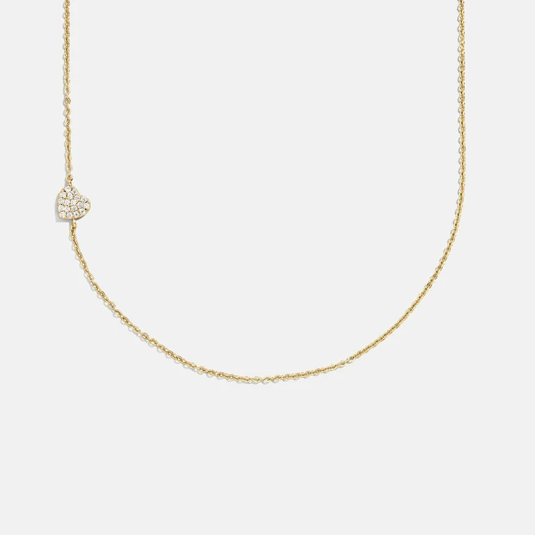 18K Gold Asymmetrical Heart Necklace - Heart | BaubleBar