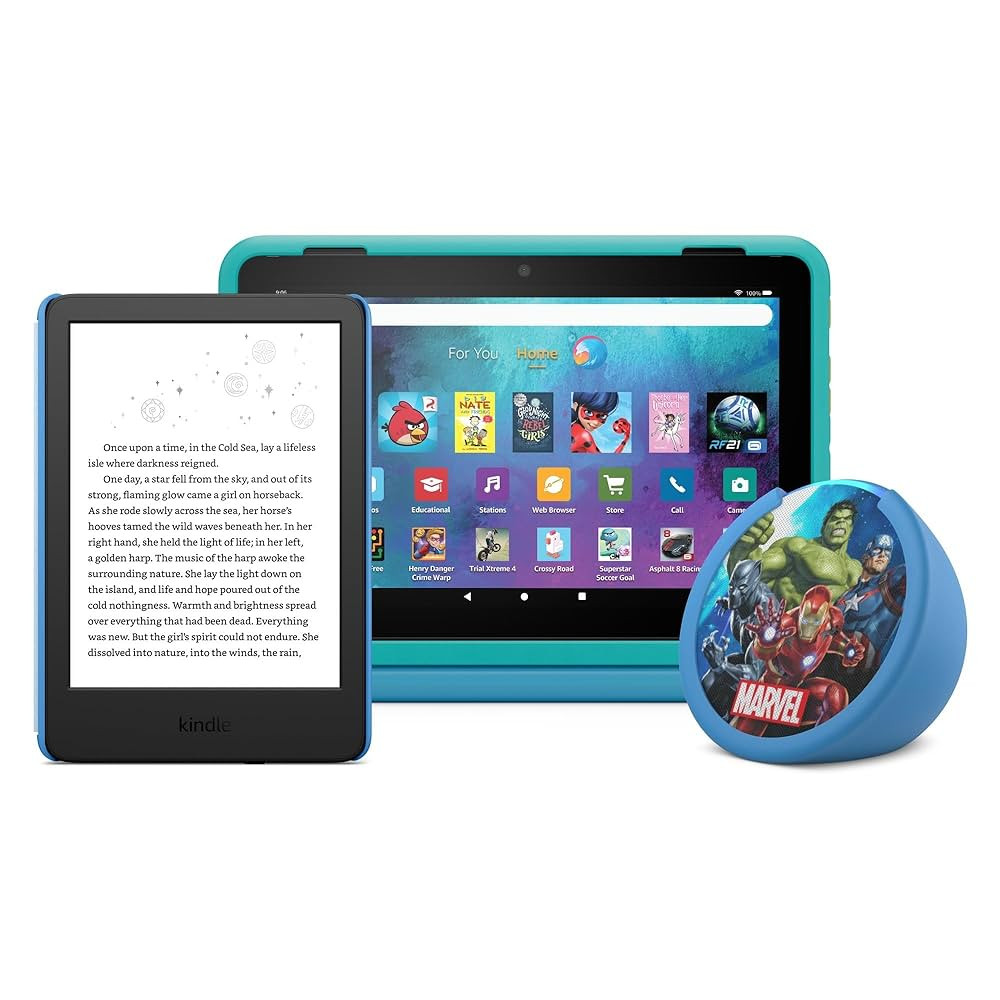 Amazon Kids Device Bundle Including Fire HD 8 Kids Pro Tablet (32GB), Kindle Kids (Space Whale) a... | Amazon (US)