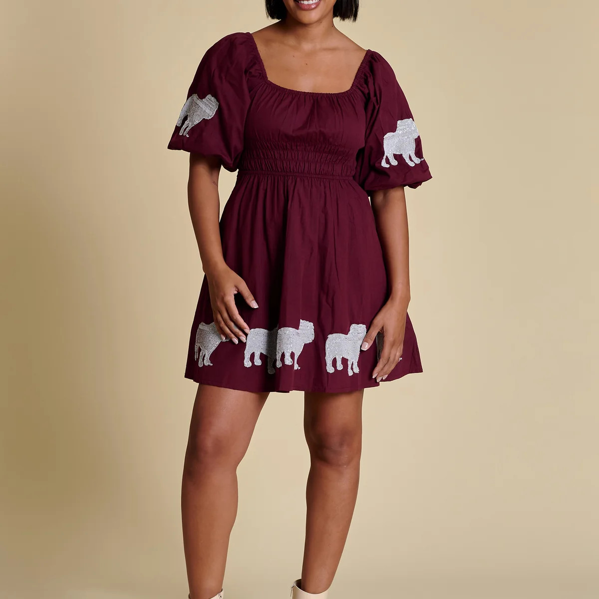 Game Day Puff Sleeve Dress | Stewart Simmons