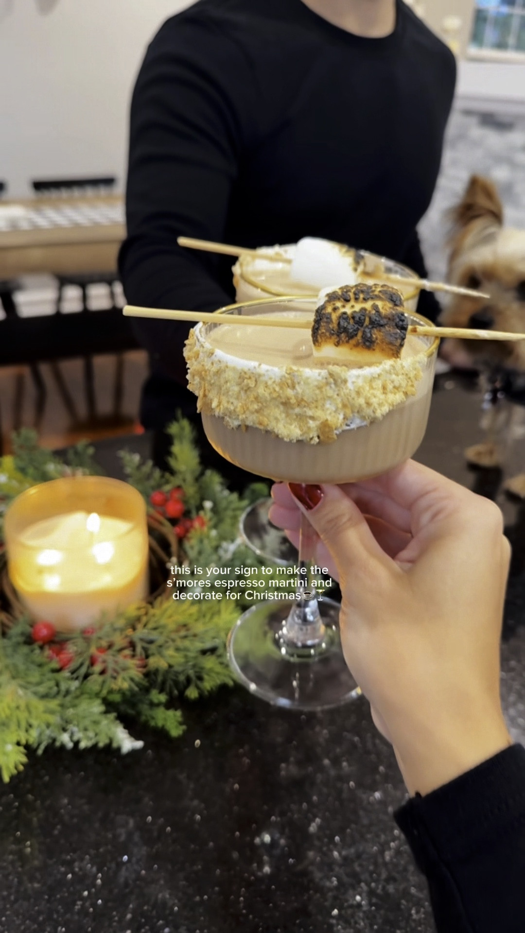 Everything you need to make the perfect s’mores espresso martini🍫☕️