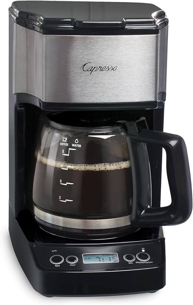 Capresso 5-Cup Mini Drip Coffee Maker, Black and Stainless Steel | Amazon (US)