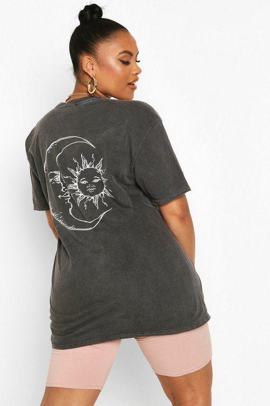Plus Sun & Moon T-Shirt | Boohoo.com (US & CA)