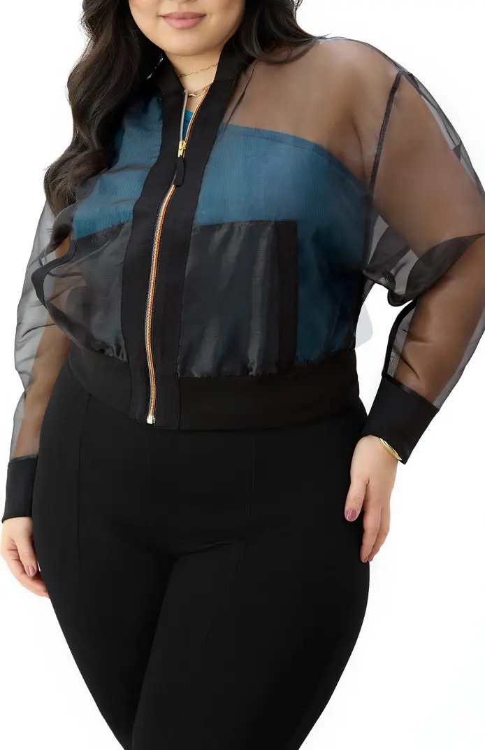 GSTQ Sheer Bomber Jacket | Nordstrom | Nordstrom