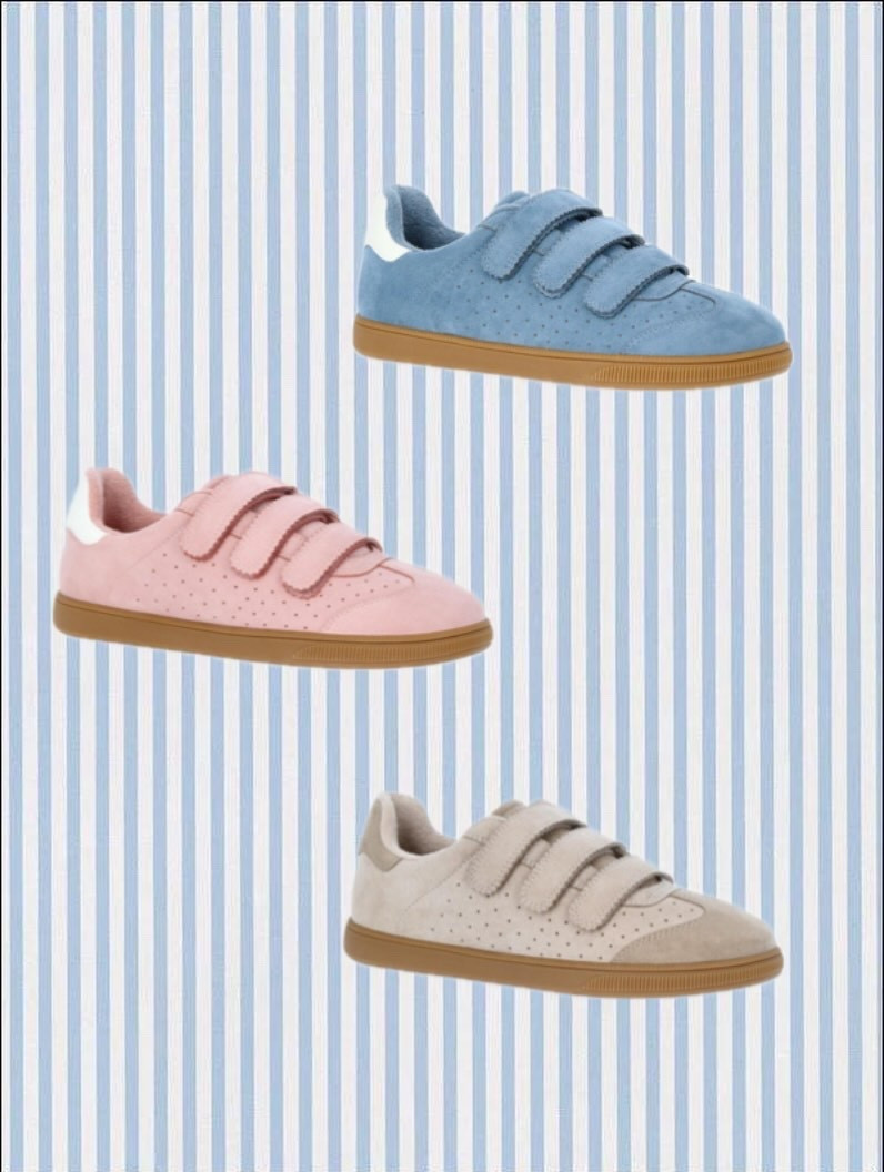 Soft suede sneakers in the prettiest pastels 🤍 Easy Velcro straps, comfy fit, and cute enough to wear every single day. These are the kind of shoes you grab without thinking and end up loving way more than expected.

#LTKActive #LTKHome #LTKootd