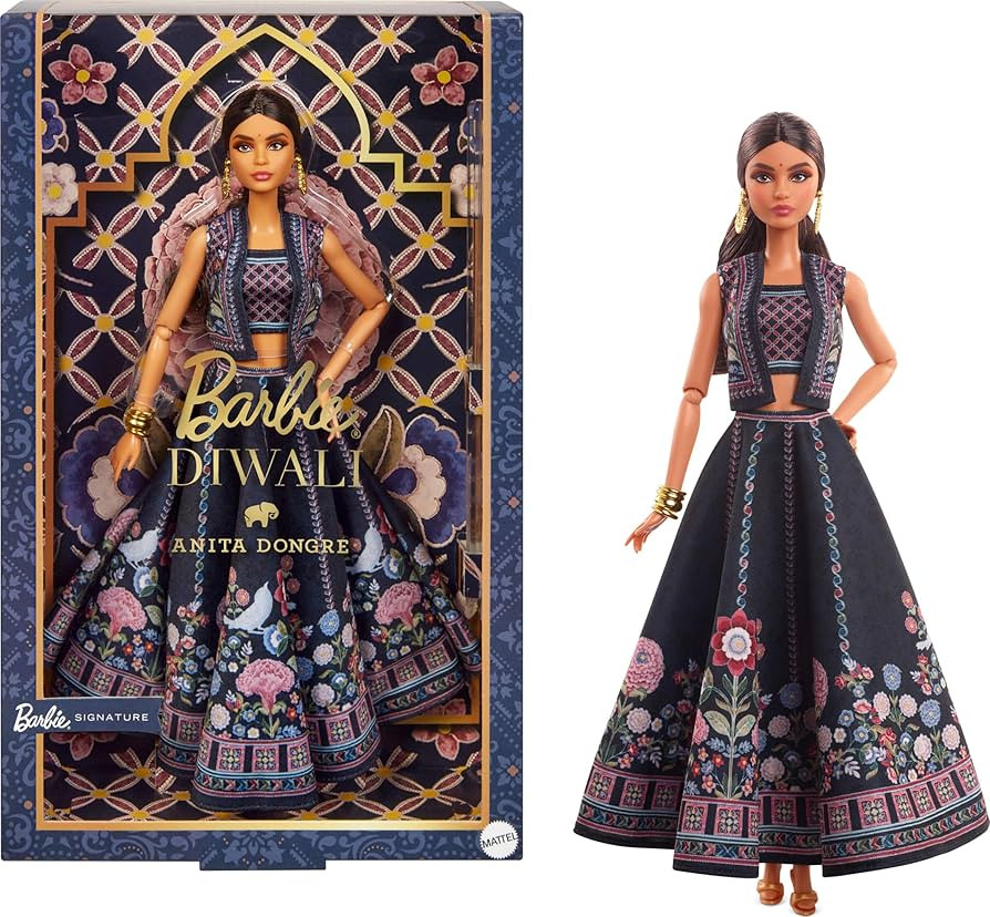 Barbie Diwali Doll by Anita Dongre Wearing Festival of Lights Look, Holiday Collectible with Doll... | Amazon (US)