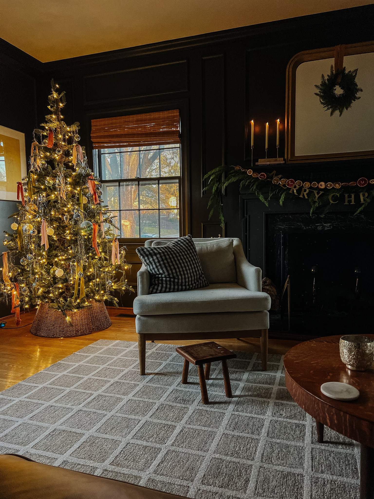 Our ribbon + tinsel tree 

#LTKSeasonal #LTKHoliday #LTKHome