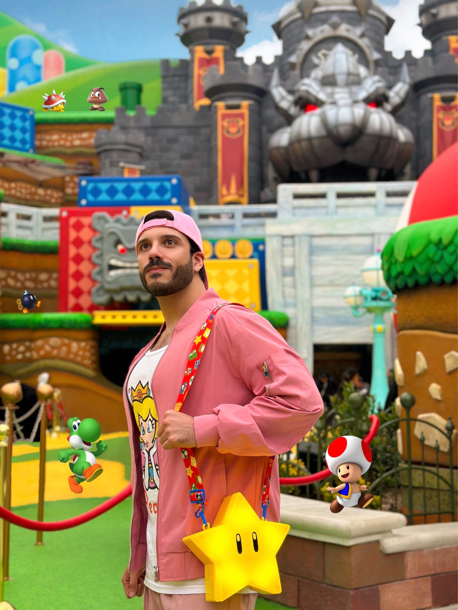 Princess Peach inspired look 🍄👑⭐️

📍 Super Nintendo World at Universal Studios Hollywood 🎢

pink bomber jacket | pink casual look | pink style | pink fashion | pink hat | pink outfit | pink top | pink pants | mens fashion | mens outfits | mens summer fashion | mens fashion amazon | theme park outfit 

#LTKunder50 #LTKtravel #LTKmens