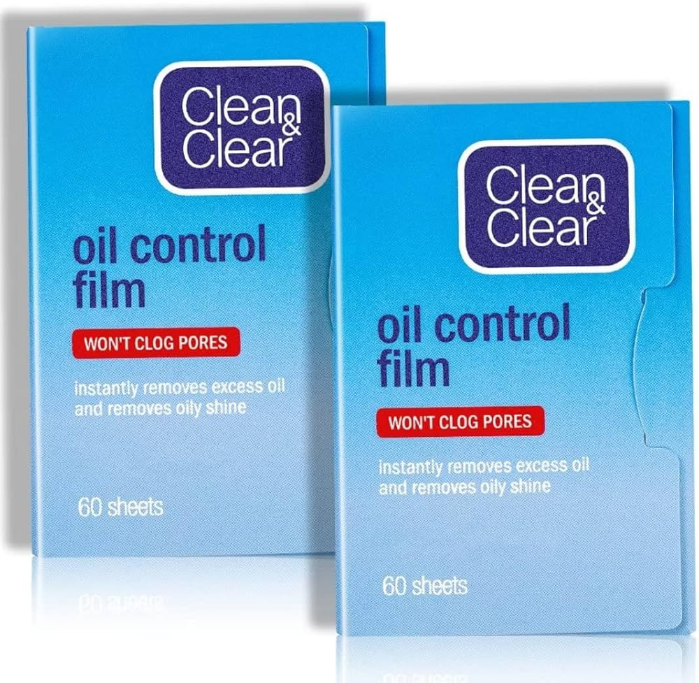 Oil Control Film Replacment for Clean & Clear Oil-Absorbing Sheets,2 Pack(total 120sheets)Oil Blo... | Amazon (US)