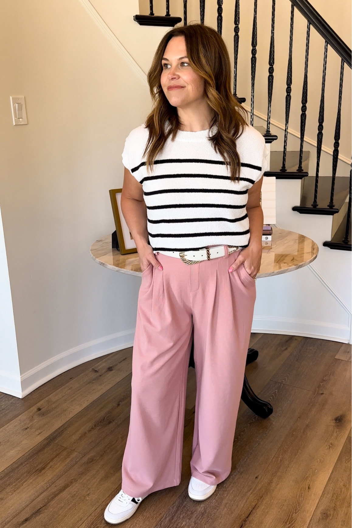 Love this sweater from Nordstrom Rack
Comes in black stripe and tan stripe

The best, most comfy trousers with elastic and waist! You look so put together but still so comfortable! Great for travel! 

Italy Casual Outfit

#LTKSeasonal #LTKtravel #LTKstyletip