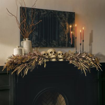 Earthly Thrill Skull Mantelpiece | Grandin Road