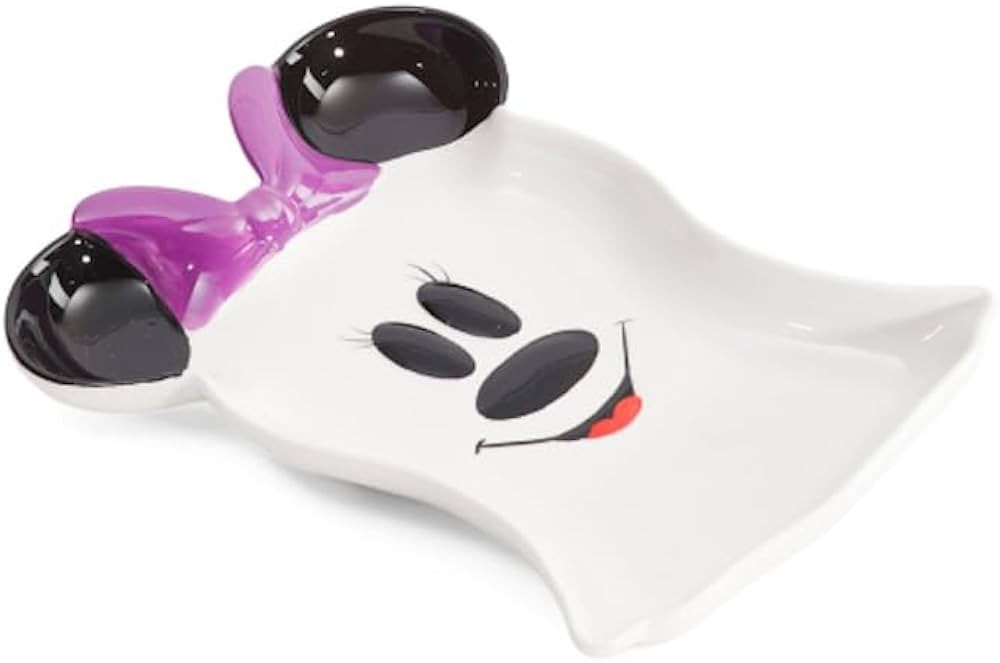 Disney Halloween Mickey Minnie Ghost Pumpkin Cobweb Figural Tray Plate Platter | Amazon (US)