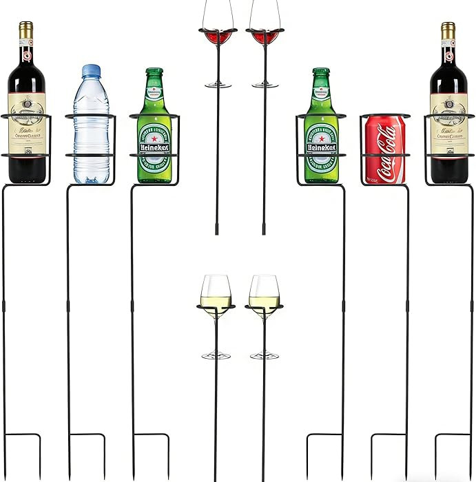 Urban Deco Heavy Duty Outdoor Drink Holder Set of 10, Stakes Beach Cup Holders for Yard Beverage ... | Amazon (US)