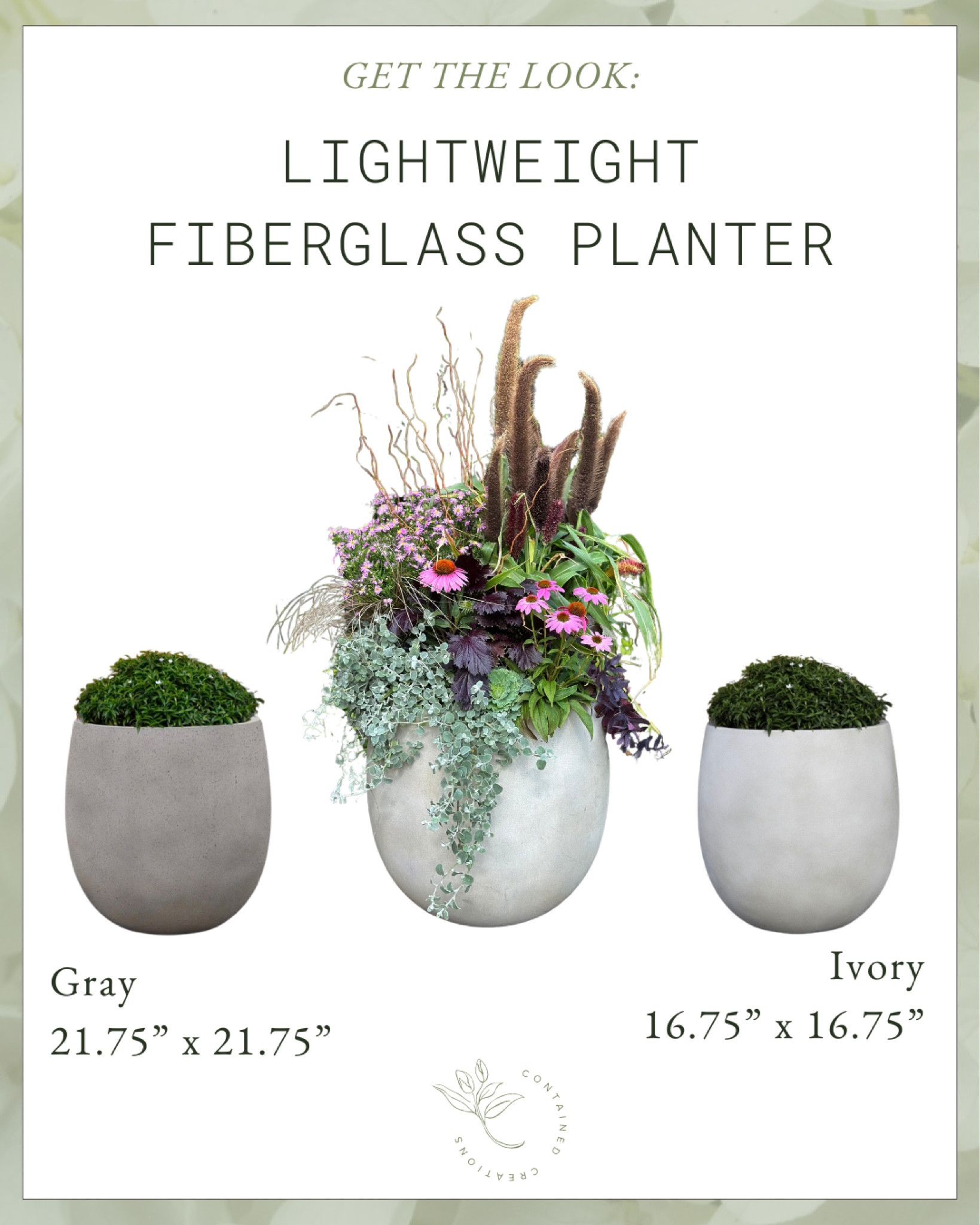 “Fall” in love with these lightweight, all-weather fiberglass composite planters! Textured gray and ivory complement most exterior finishes and work well with traditional or modern architecture🩶

#LTKHome #LTKSeasonal #LTKStyleTip