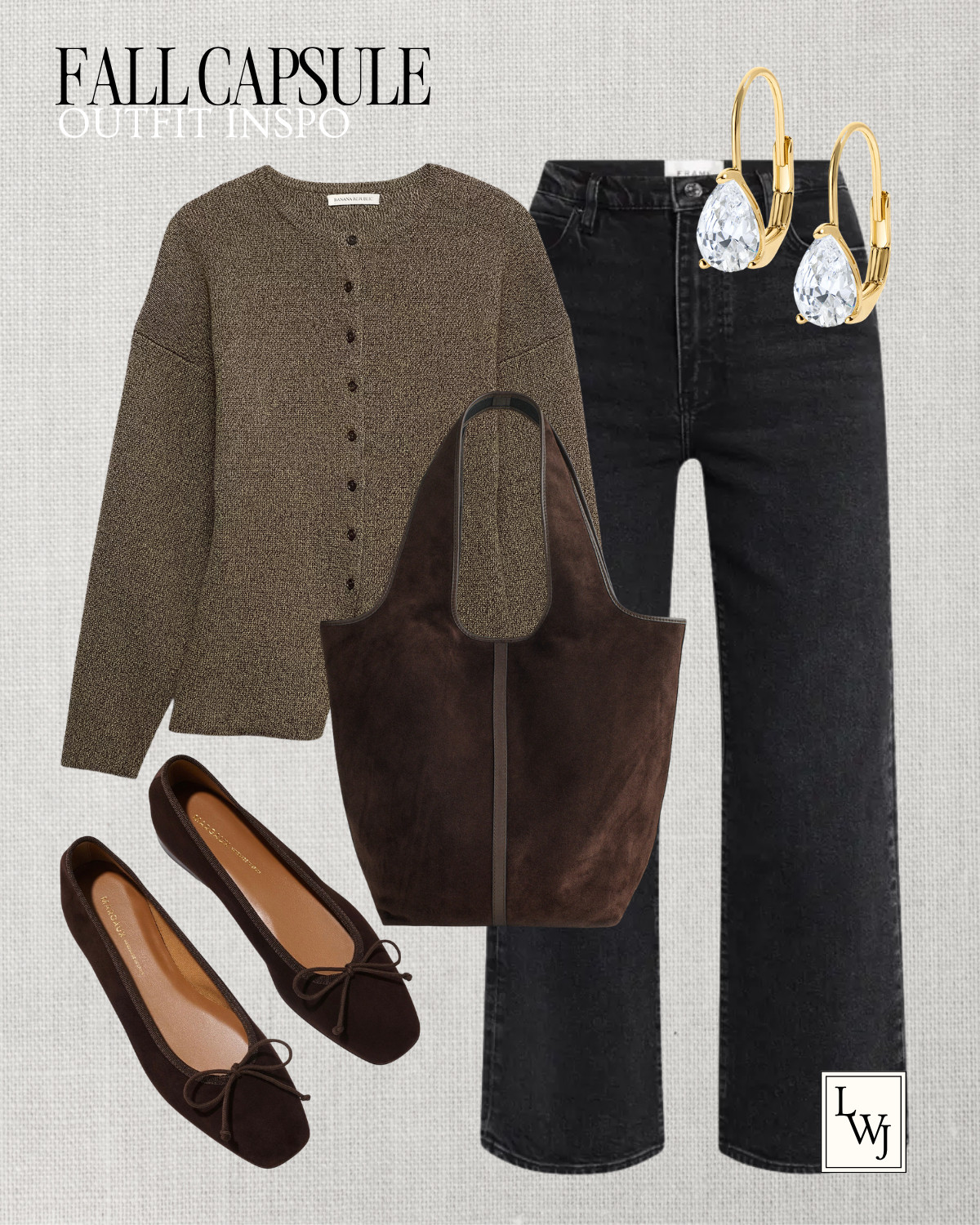 fall capsule wardrobe -- simple & polished outfit inspo fall style / fall outfits / aritzia / banana republic / jcrew / mango / varley / quince / wide leg jeans / straight leg jeans / ankle jeans / ballet flats / suede loafers / kitten heel booties / everyday leather boots / waterproof boots / matching sets / sherpa jacket / fleece jacket / adidas spezial sneakers / clog mules / bucket tote / suede tote / tory burch romy 

 #LTKootd #LTKSeasonal