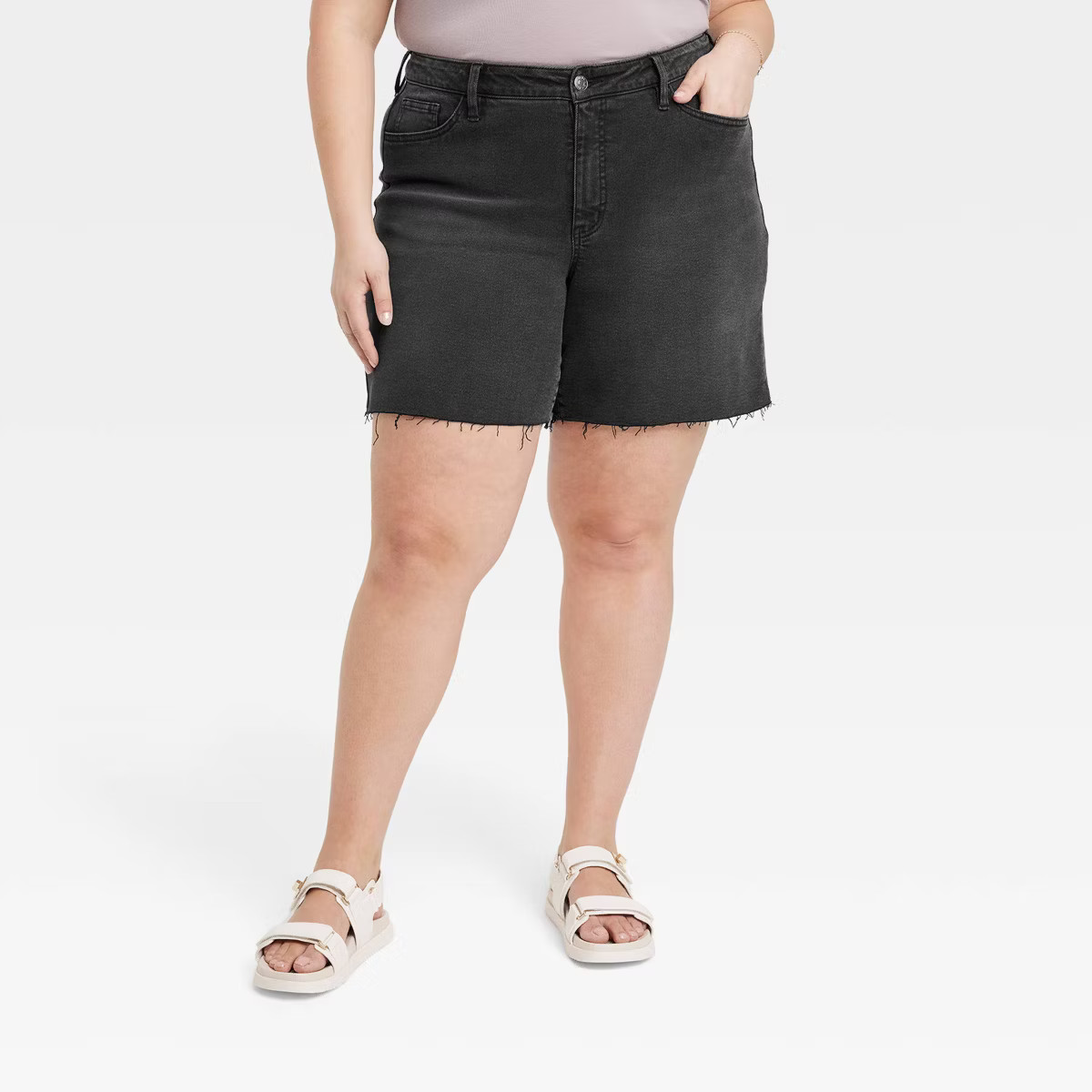 Women's High-Rise Bermuda Jean Shorts - Ava & Viv™ | Target