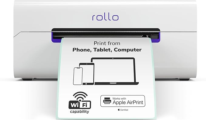 Rollo Wireless Label Printer - Wi-Fi Thermal Printer for Shipping Packages - AirPrint from iPhone... | Amazon (US)