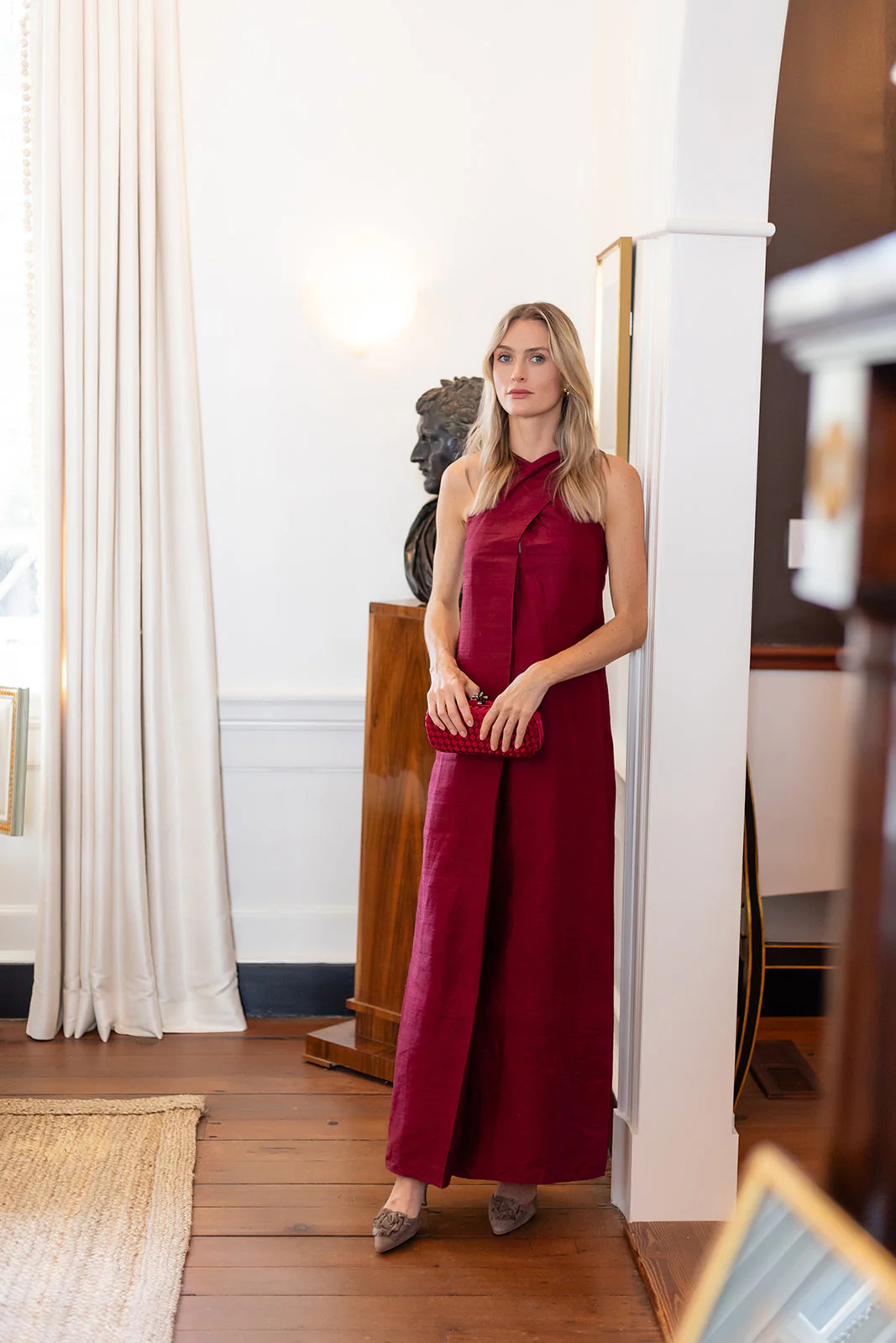 Camille Dress - Burgundy | Julia Amory