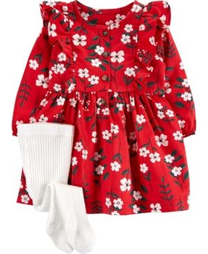 Carter's Baby Girl 2-Piece Dress & Tights Set | Macys (US)