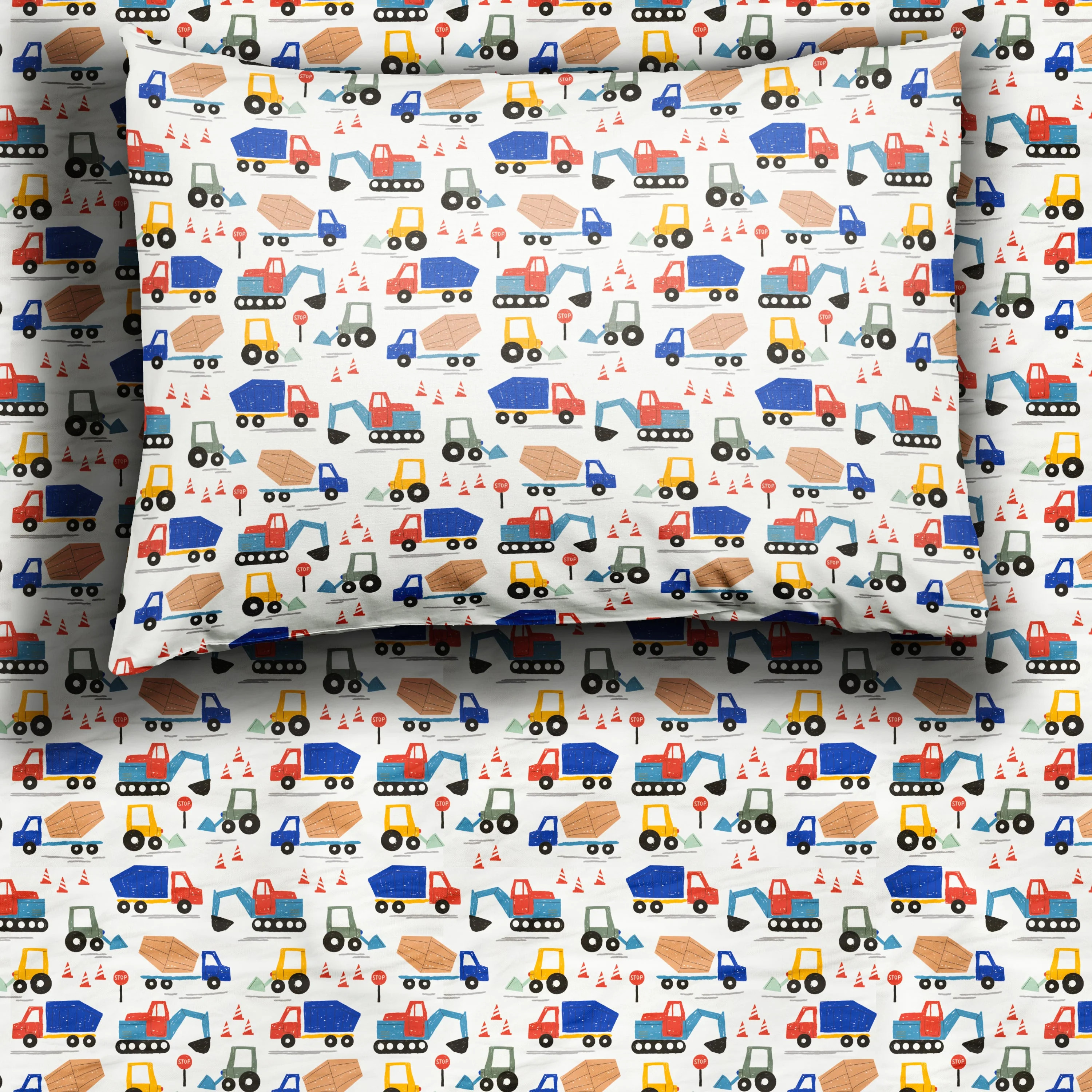 Construction Twin Sheet Set | Little Sleepies
