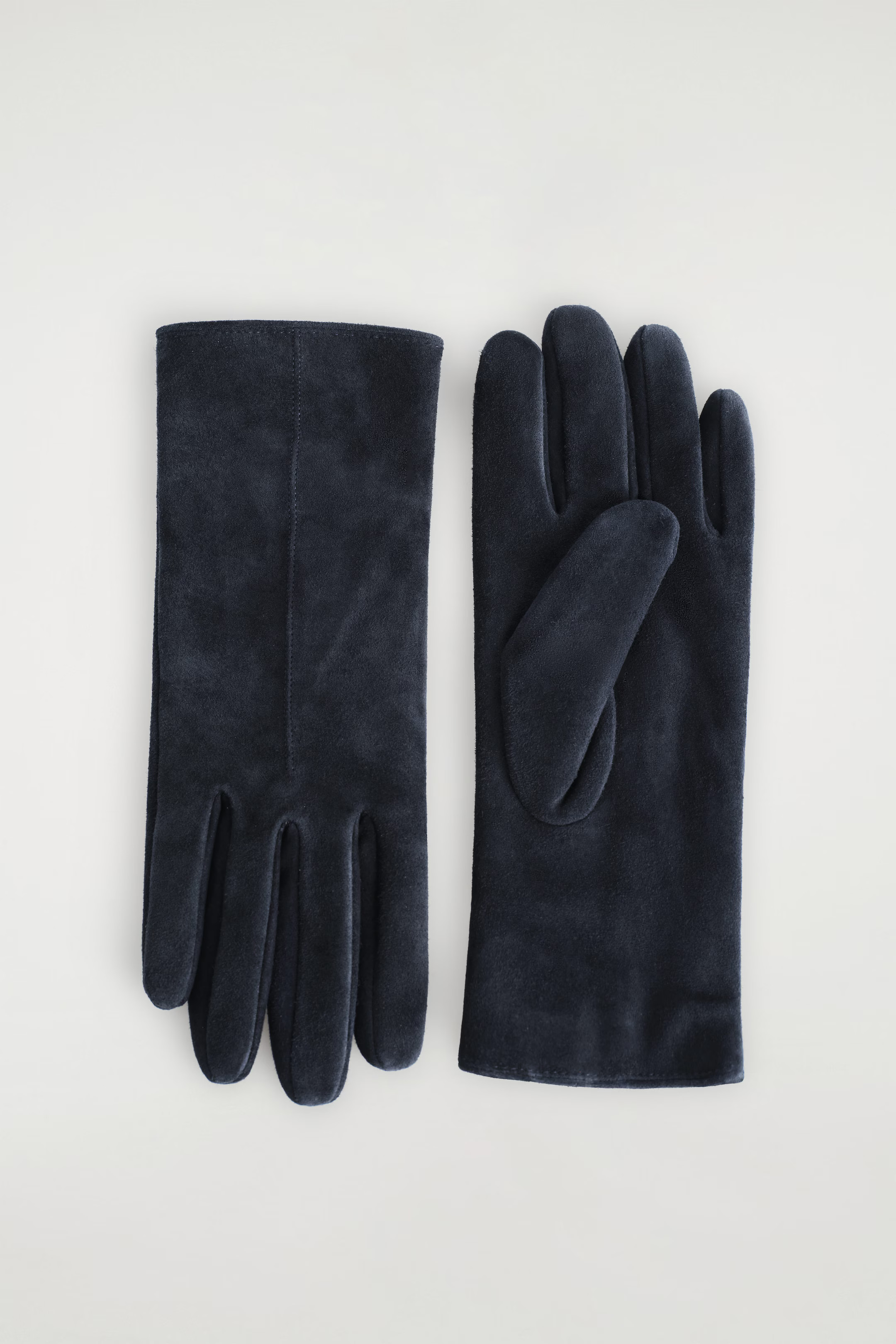 HANDSCHUHE AUS VELOURSLEDER MIT KASCHMIRFUTTER - NAVYBLAU | COS | COS (EU)