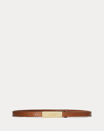 Ceinture fine en cuir à logo | Ralph Lauren (FR)