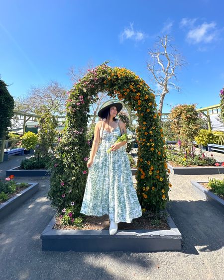 Flower fields season! Love this @abercrombie floral dress as a wedding guest dress, brunch date, or girl’s day out. Dress it up with heels or booties, and a hat 👒 

#LTKmidsize #LTKstyletip #LTKtravel